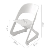 ArtissIn Set of 4 Dining Chairs Office Cafe Lounge Seat Stackable Plastic Leisure Chairs White - Front View