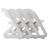 ArtissIn Set of 4 Dining Chairs Office Cafe Lounge Seat Stackable Plastic Leisure Chairs White - Side View