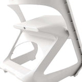 ArtissIn Set of 4 Dining Chairs Office Cafe Lounge Seat Stackable Plastic Leisure Chairs White - Top-Down View