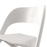 ArtissIn Set of 4 Dining Chairs Office Cafe Lounge Seat Stackable Plastic Leisure Chairs White - 45-Degree Angle