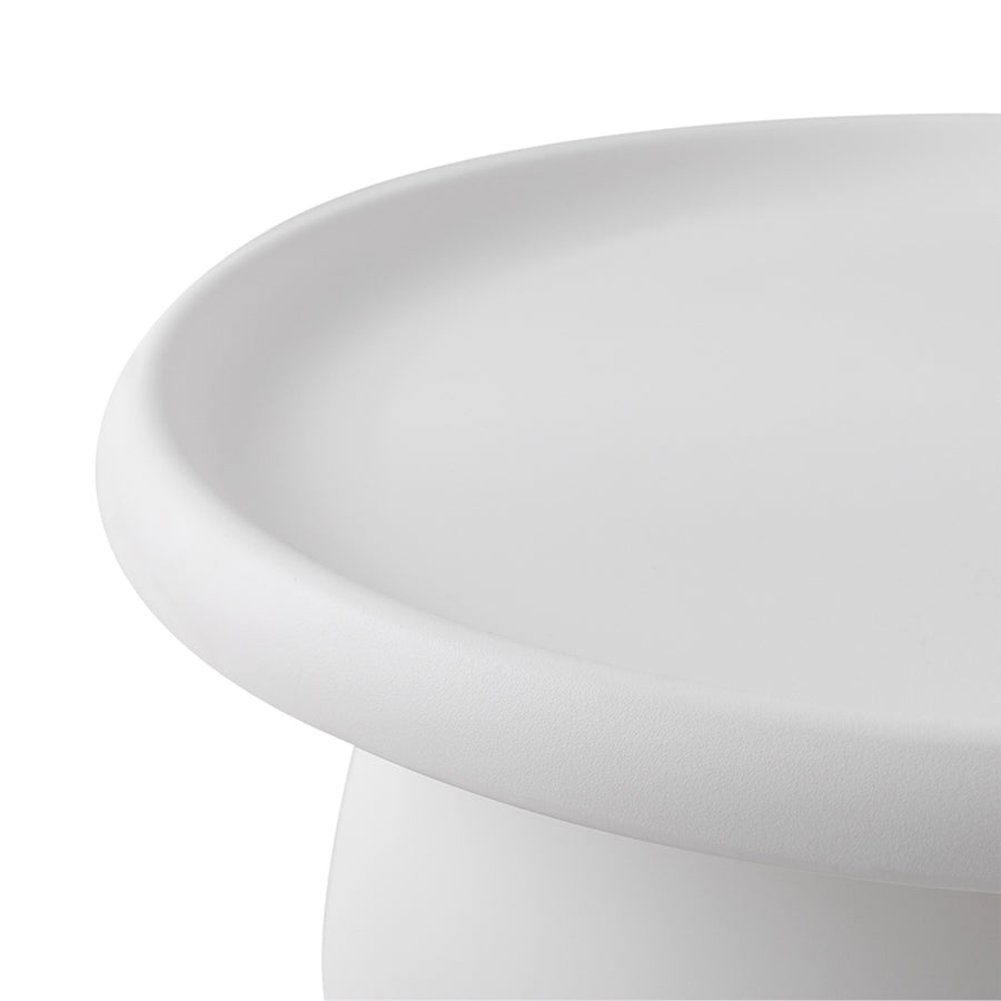 Artiss Coffee Table Round 71CM Plastic White, image 3