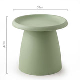 Artiss Coffee Table Round 52CM Plastic Green - Front View
