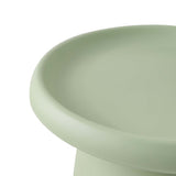 Artiss Coffee Table Round 52CM Plastic Green - Side View