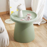 Artiss Coffee Table Round 52CM Plastic Green - 45-Degree Angle