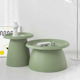 Artiss Coffee Table Round 52CM Plastic Green - Close-Up Angle