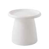 Artiss Coffee Table Round 52CM Plastic White - Low Angle