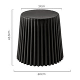 Artiss 2x Bar Stools Cupcake Plastic Foot Stool Black - Front View
