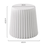 Artiss 2x Bar Stools Cupcake Plastic Foot Stool White - Front View