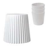 Artiss Set of 4 Cupcake Bar Stools Stackable Foot Stool White - Close-Up Angle
