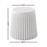 Artiss Set of 4 Cupcake Bar Stools Stackable Foot Stool White - Front View