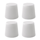 Artiss Set of 4 Cupcake Bar Stools Stackable Foot Stool White