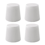 Artiss Set of 4 Cupcake Bar Stools Stackable Foot Stool White - 45-Degree Angle