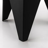 Artiss 4PC Puzzle Stool Plastic Bar Stools Stackable Black - Rear View