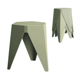 Artiss 4PC Puzzle Stool Bar Stools Stackable Green - Close-Up Angle