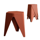 Artiss 4PC Puzzle Stool Bar Stools Stackable Red - Close-Up Angle