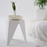 Artiss 2x Bar Stools Puzzle Plastic Foot Stool White - 45-Degree Angle