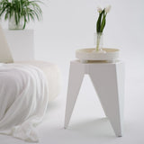 Artiss 4PC Puzzle Stool Bar Stools Stackable White - Top-Down View