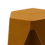 Artiss 2x Bar Stools Kitchen Dining Chairs Plastic Puzzle Foot Stool Yellow - Top-Down View