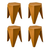 Artiss 4PC Puzzle Stool Bar Stools Stackable Yellow - 45-Degree Angle