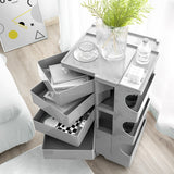 ArtissIn Storage Trolley Bedside Table 5 Tier Cart Boby Replica Grey - Close-Up Angle