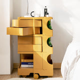 ArtissIn Storage Trolley Bedside Table 5 Tier Cart Boby Replica Yellow - 45-Degree Angle