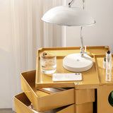 ArtissIn Storage Trolley Bedside Table 5 Tier Cart Boby Replica Yellow - Rear View