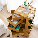 ArtissIn Storage Trolley Bedside Table 5 Tier Cart Boby Replica Yellow - Close-Up Angle