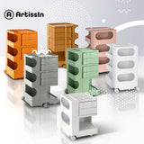 ArtissIn Storage Trolley Bedside Table 5 Tier Cart Boby Replica Yellow - Extra Image