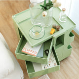 ArtissIn Storage Trolley Bedide Table 3 Tier Cart Boby Replica Green - Close-Up Angle