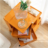 ArtissIn Storage Trolley Bedside Table 3 Tier Cart Boby Replica Orange - Rear View