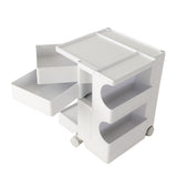 ArtissIn Storage Trolley Bedside Table 3 Tier Cart Boby Replica White - Side View