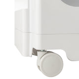 ArtissIn Storage Trolley Bedside Table 3 Tier Cart Boby Replica White - Top-Down View