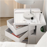 ArtissIn Storage Trolley Bedside Table 3 Tier Cart Boby Replica White - Rear View