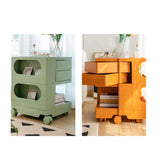 ArtissIn Storage Trolley Bedside Table 3 Tier Cart Boby Replica White - Low Angle