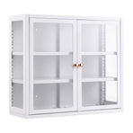 Artiss Buffet Cabinet Sideboard Wall Mounted Clear Display Storage 60cm White