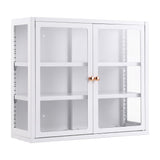 Artiss Buffet Cabinet Sideboard Wall Mounted Clear Display Storage 60cm White