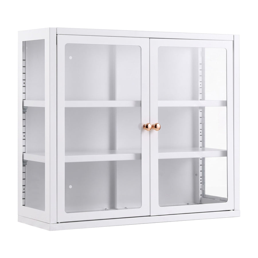 Artiss Buffet Cabinet Sideboard Wall Mounted Clear Display Storage 60cm White