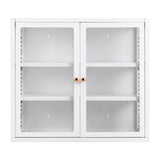 Artiss Buffet Cabinet Sideboard Wall Mounted Clear Display Storage 60cm White