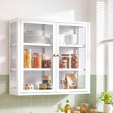 Artiss Buffet Cabinet Sideboard Wall Mounted Clear Display Storage 60cm White