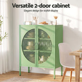 Artiss Buffet Sideboard Metal Cabinet - ELSA Green - 45-Degree Angle