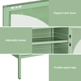 Artiss Buffet Sideboard Metal Cabinet - ELSA Green - Close-Up Angle