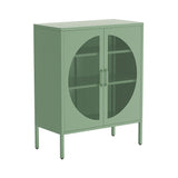 Artiss Buffet Sideboard Metal Cabinet - ELSA Green - Side View