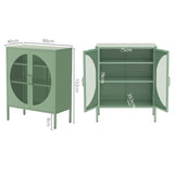 Artiss Buffet Sideboard Metal Cabinet - ELSA Green - Top-Down View