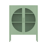 Artiss Buffet Sideboard Metal Cabinet - ELSA Green - 45-Degree Angle