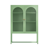Artiss Buffet Sideboard Metal Cabinet - ELMA Green - Top-Down View