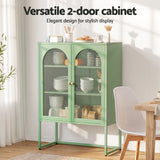 Artiss Buffet Sideboard Metal Cabinet - ELMA Green - 45-Degree Angle
