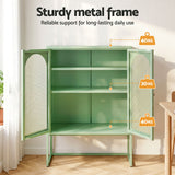 Artiss Buffet Sideboard Metal Cabinet - ELMA Green - Rear View