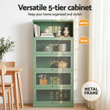 Artiss Buffet Sideboard Metal Cabinet - ELIA Green - 45-Degree Angle