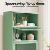 Artiss Buffet Sideboard Metal Cabinet - ELIA Green - Rear View