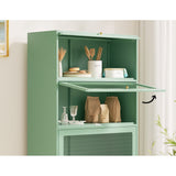 Artiss Buffet Sideboard Metal Cabinet - ELIA Green - Rear View